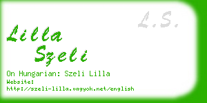 lilla szeli business card